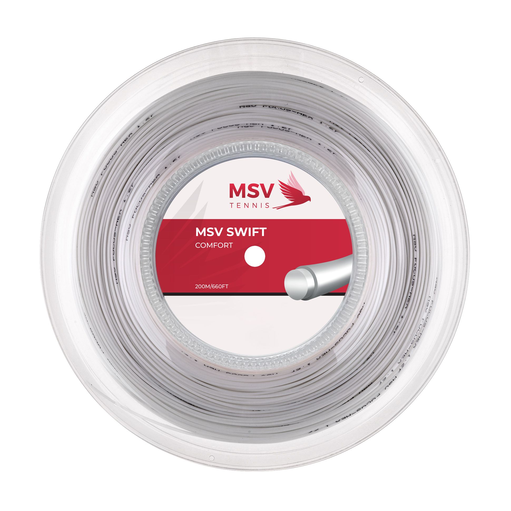 MSV SWIFT Tennis String 200m 1,30mm/17 G white